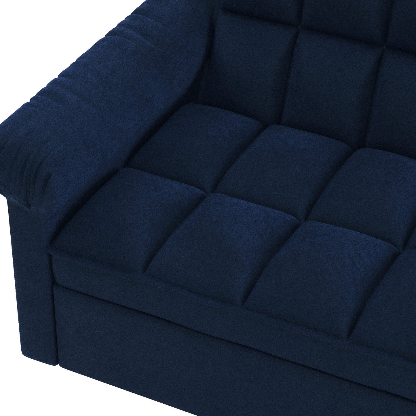 NEW Loveseats Sofa Bed with Pull-out Bed,Adjsutable Back-Blue