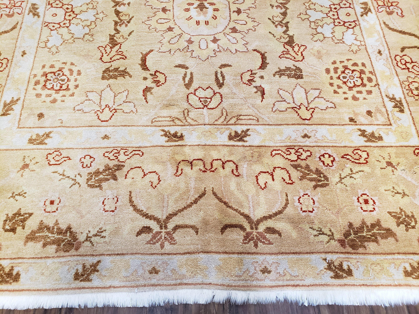 USED Vintage Turkish Oushak Area Rug 6x9, Wool Hand-Knotted