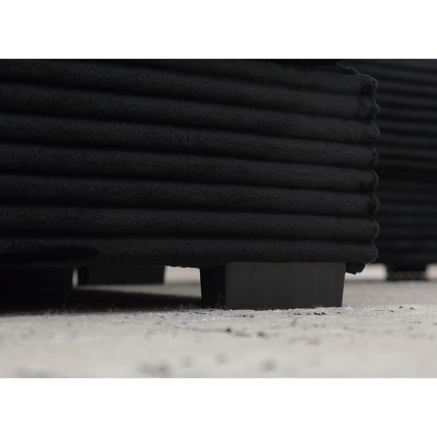 [NEW ARRIVED] [VIDEO PROVIDED] Oversized Two-Piece  Couches,  L Shaped Sofa, Corduroy, Left Chaise Daybed,with Armrests,Eight Throw Pillows,Corner Sofa,Easy To Assemble, Black