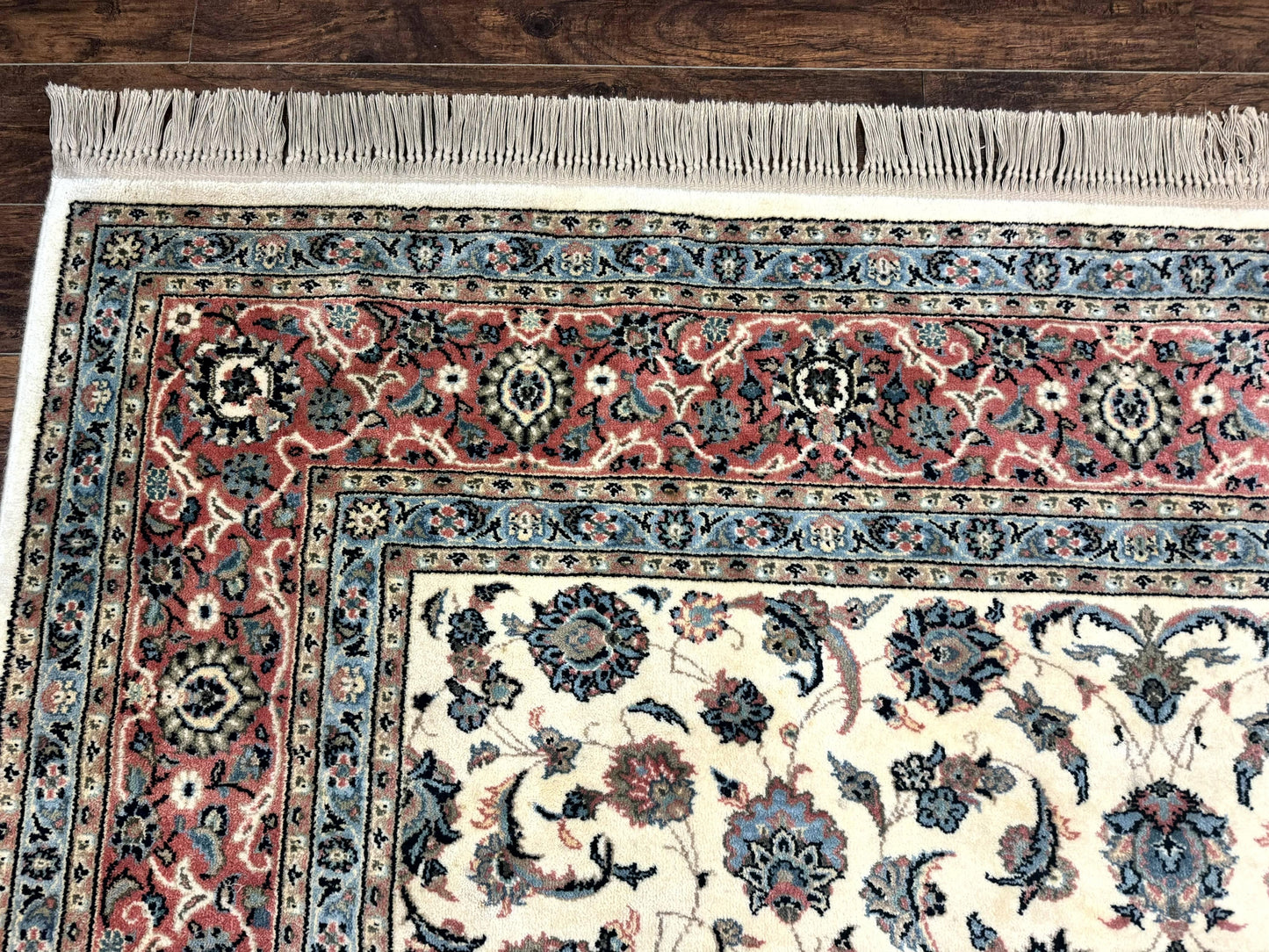 USED Karastan Rug 8.8 x 12, Ivory Rose Kashan #768, Wool Pile Karastan Carpet, Original 700 Series, Rare, Discontinued, Vintage