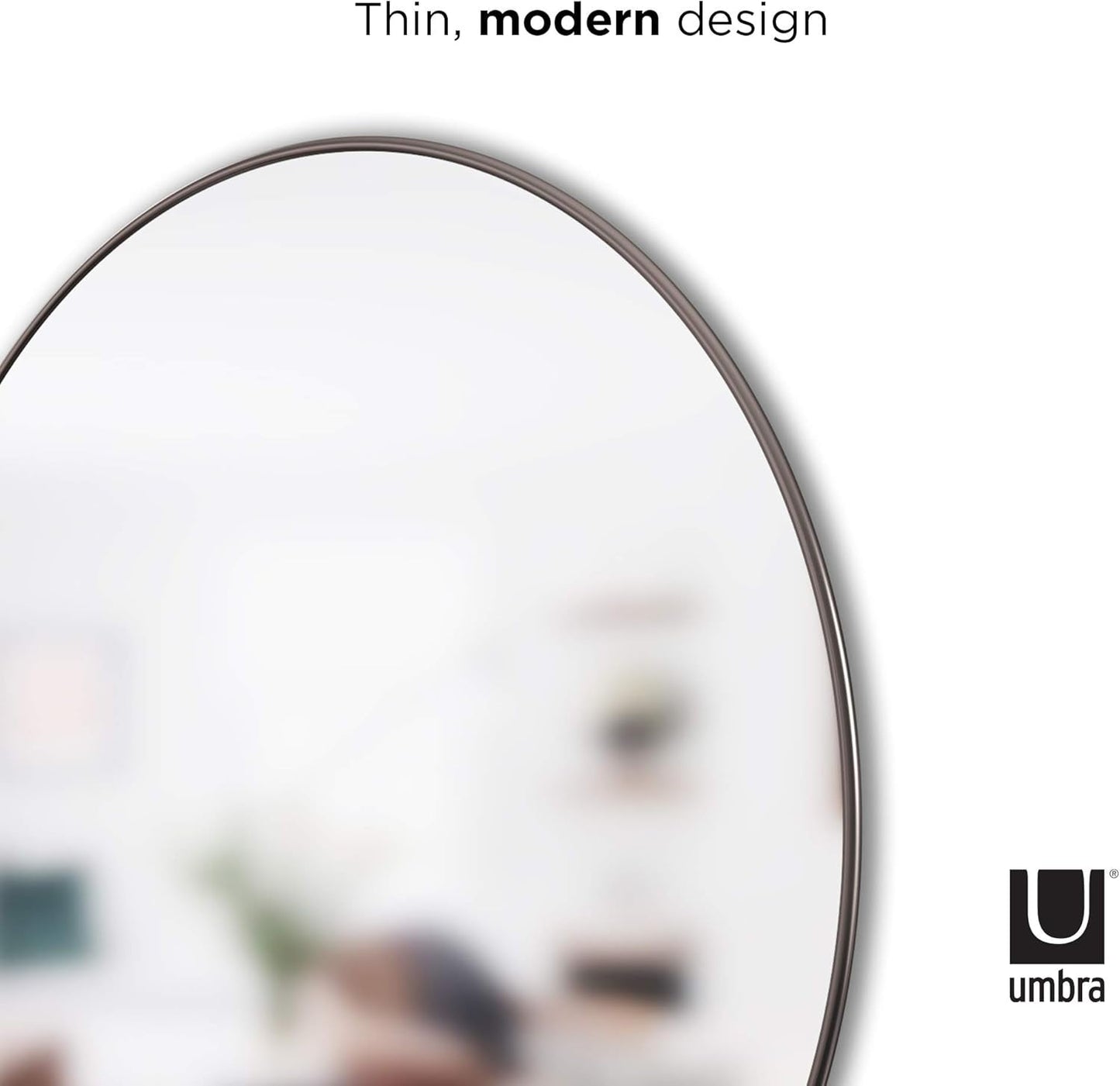 NEW 34 Inch Circle Mirror Titanium Finish For Entryways