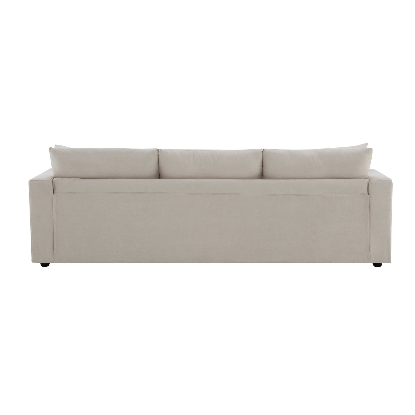NEW Modern Sectional Sofa with Movable Ottoman and Throw Pillows