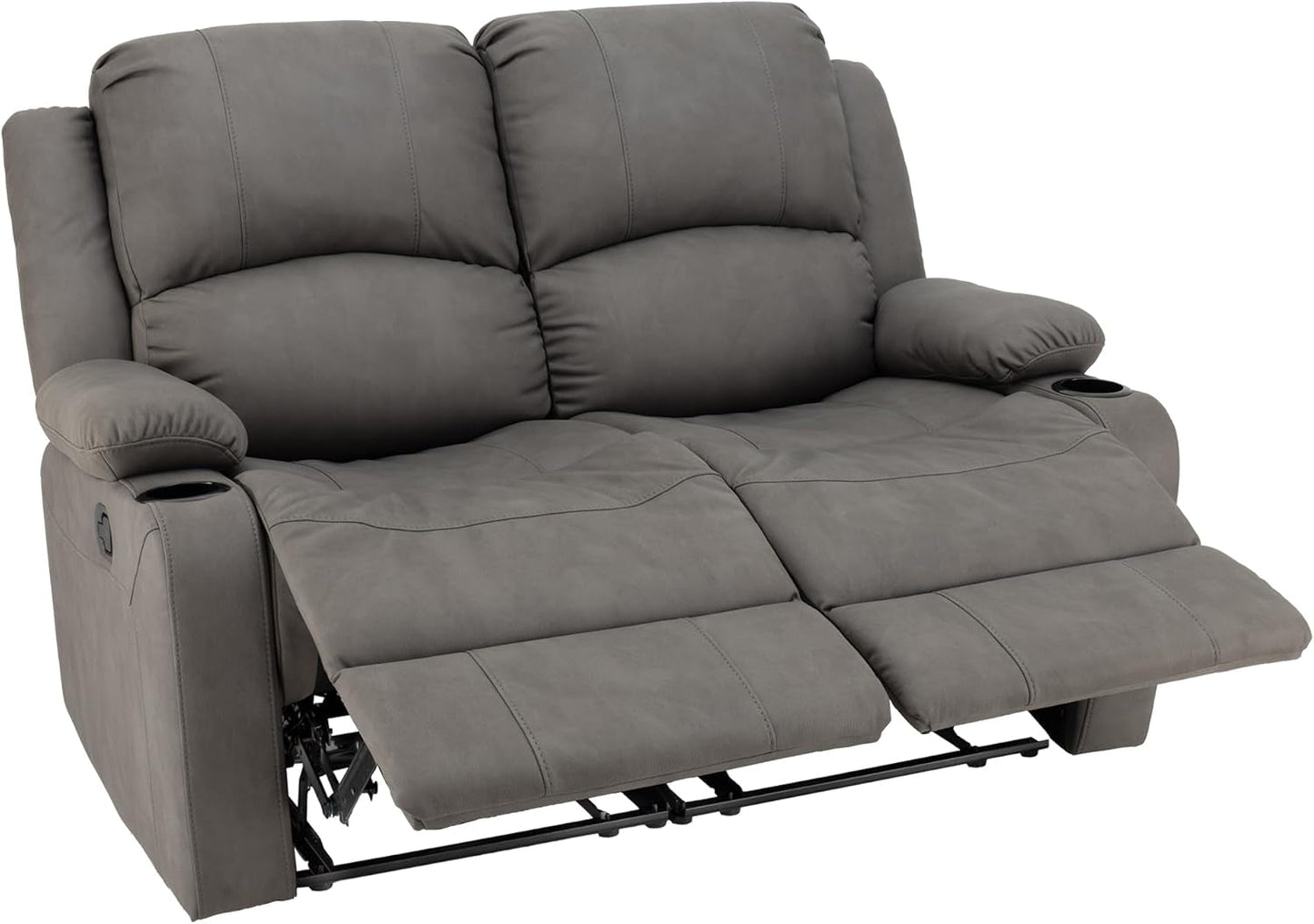 NEW 58 Inch Wall Hugger Double Recliner RV Theater Seats Slate