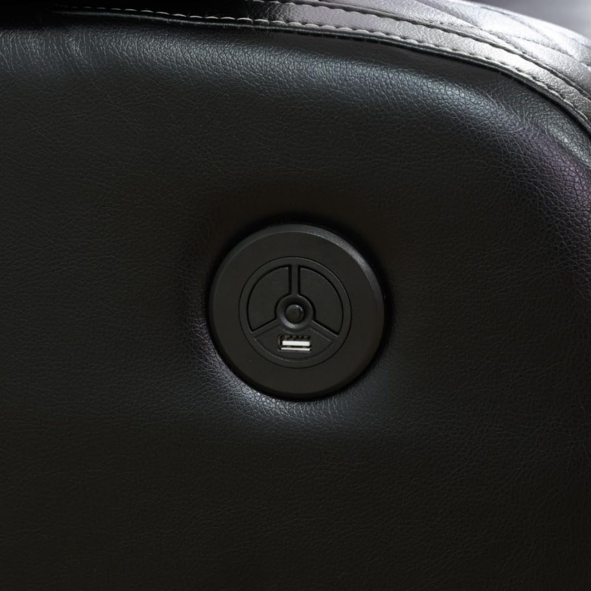 NEW Electric Power Recliner Sofa Black With USB Charging Ports