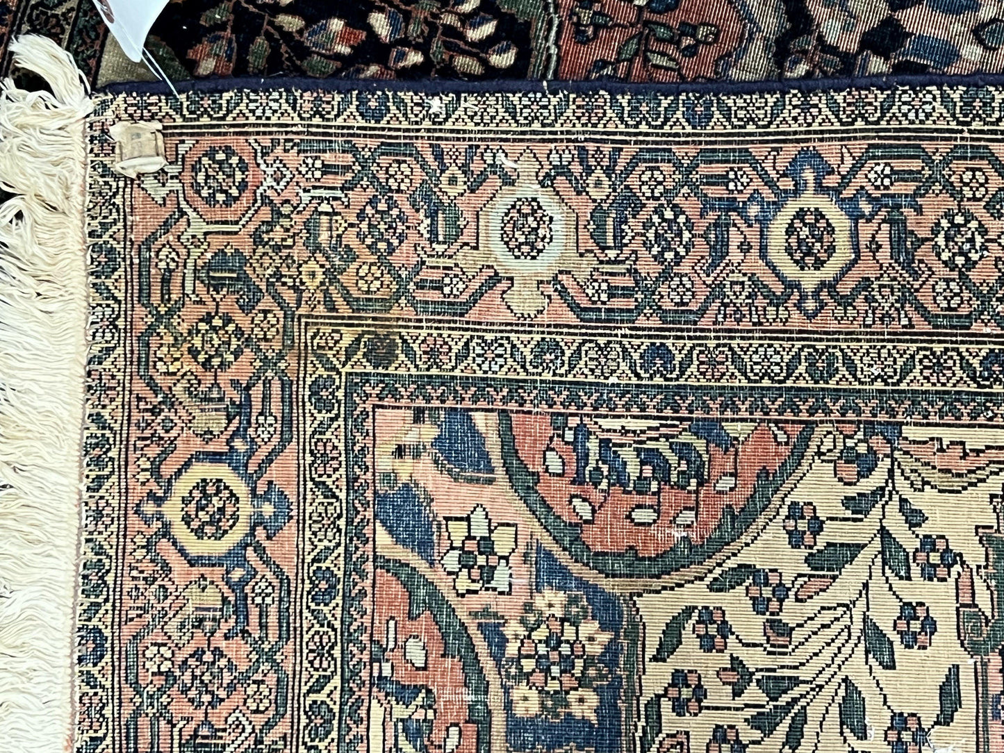 USED Antique Persian Sarouk Farahan Rug 4x7, Collectible Persian Carpet