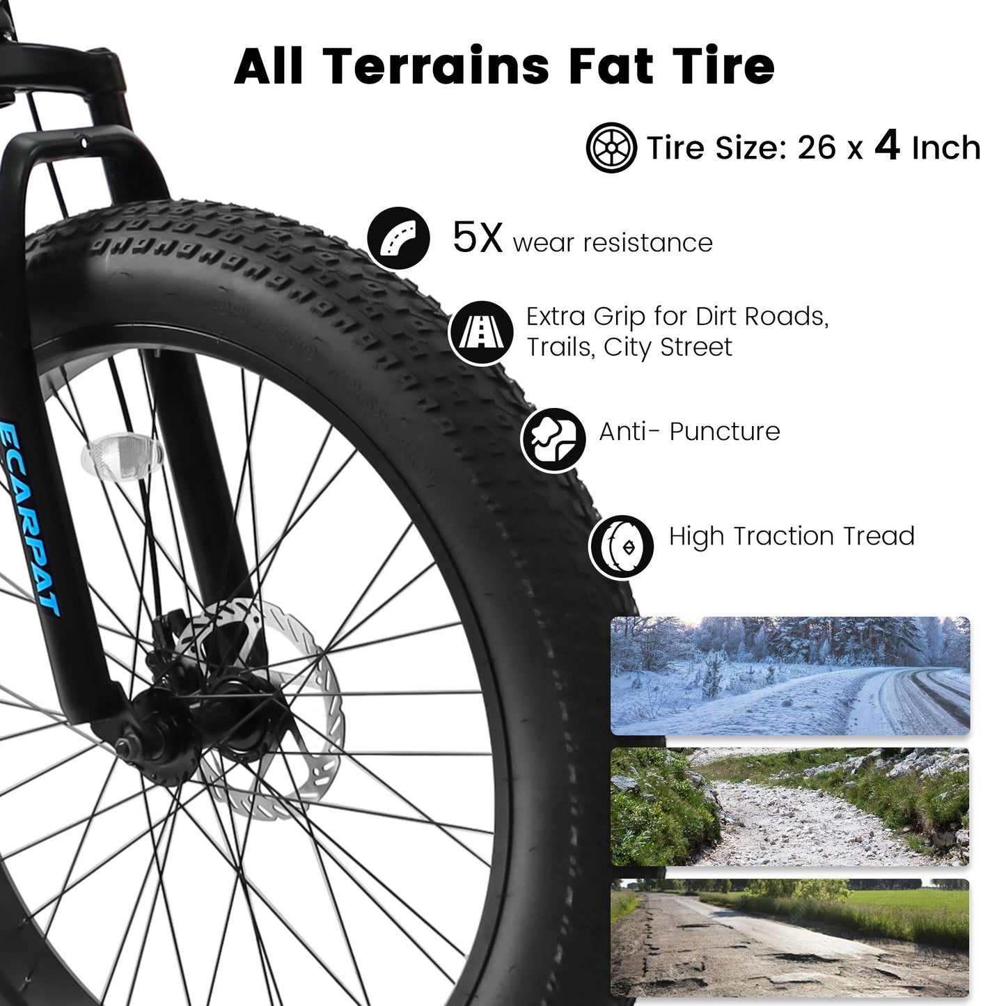 NEW A2605D 26-Inch Mountain Bike with Front Suspension Shock Absorption, Disc Brakes, 21-Speed Gear System, 85% Pre-assembled, Ideal for Mountain, Sand, and Snow Cycling