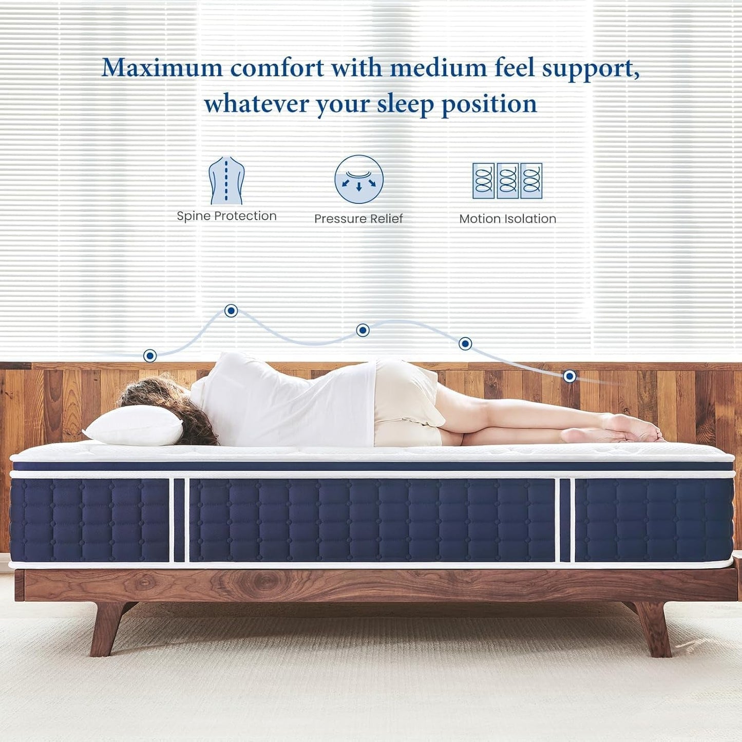 NEW Queen Size Thermoregulating Hybrid Memory Foam Mattress
