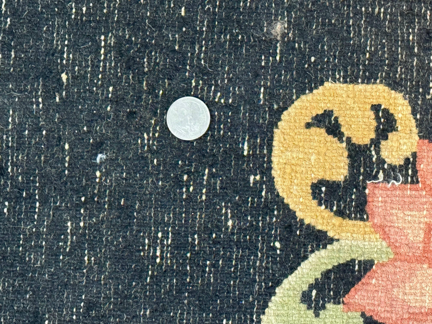 USED Antique Chinese Peking Rug 12.6 x 14.9, Palace Size Asian Oriental Carpet, Art Deco Rug, Rare