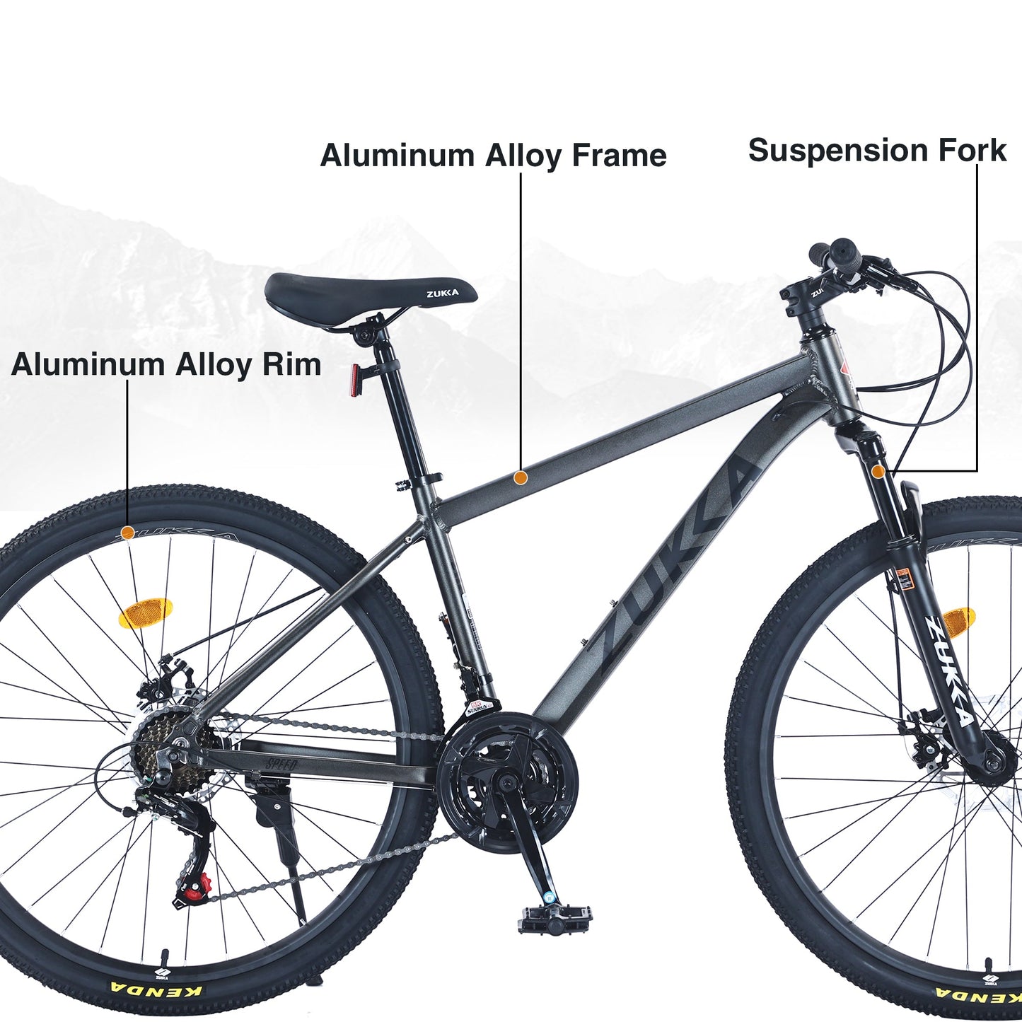 NEW  27.5 Inch Wheels 21 Speed Mountain Bike, for Men Women Boys and Girls, Front Suspension,Aluminum Alloy Frame