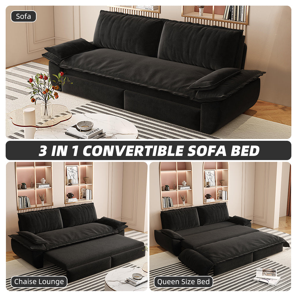 NEW Queen Pull Out Sofa Bed, 3-in-1 Convertible Sleeper Sofa