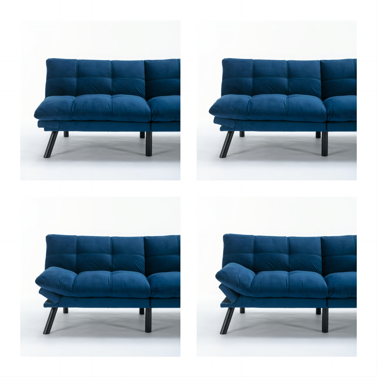 NEW Navy Blue Convertible Folding Modern Sofa Bed
