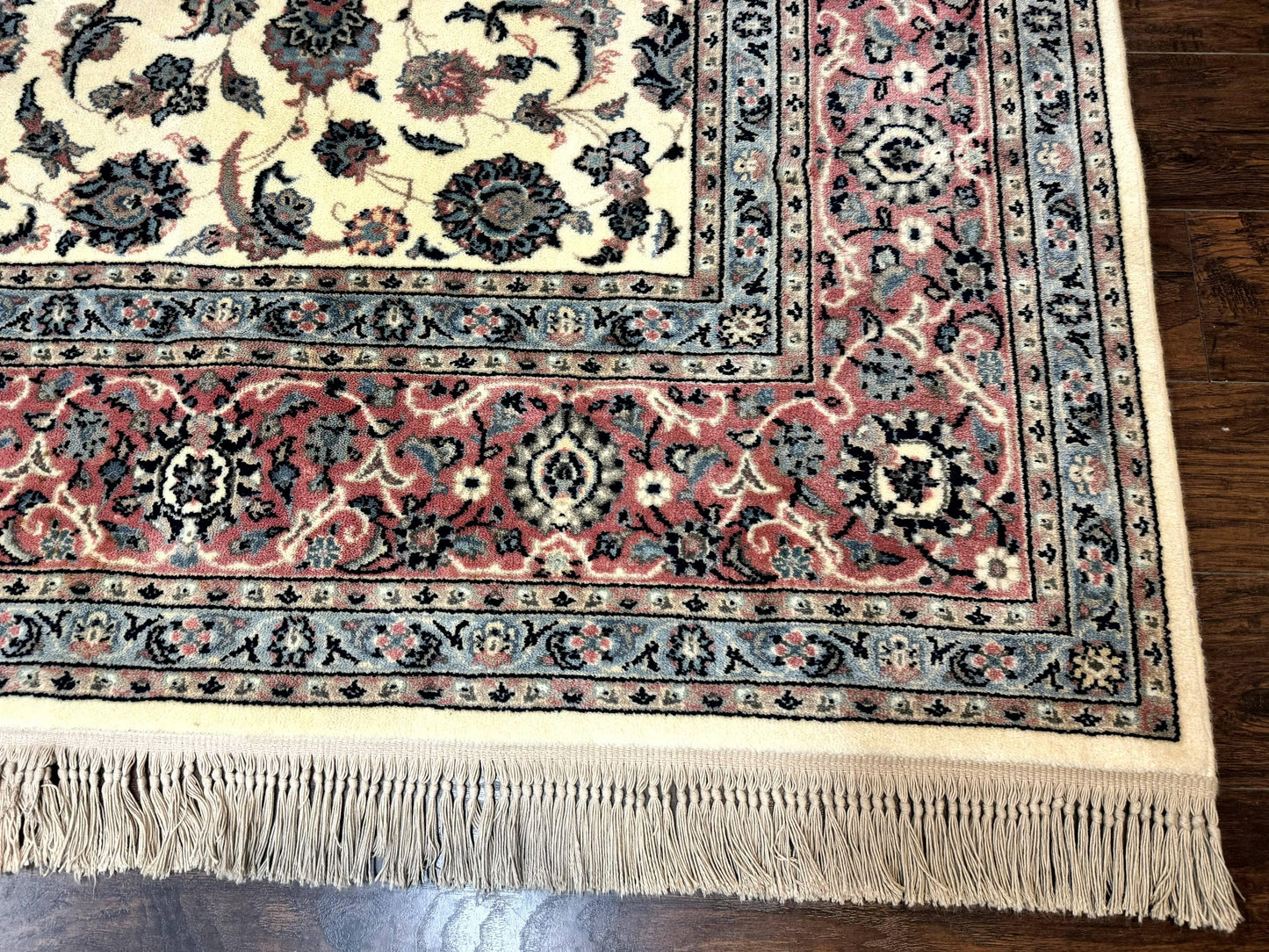 USED Karastan Rug 8.8 x 12, Ivory Rose Kashan #768, Wool Pile Karastan Carpet, Original 700 Series, Rare, Discontinued, Vintage