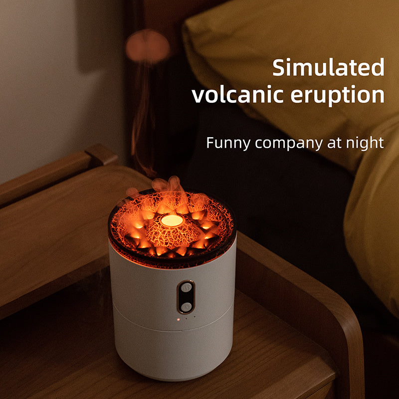 NEW Volcanic Flame Aroma Essential Oil Diffuser USB Portable Jellyfish Air Humidifier Night Light Lamp Fragrance Humidifier