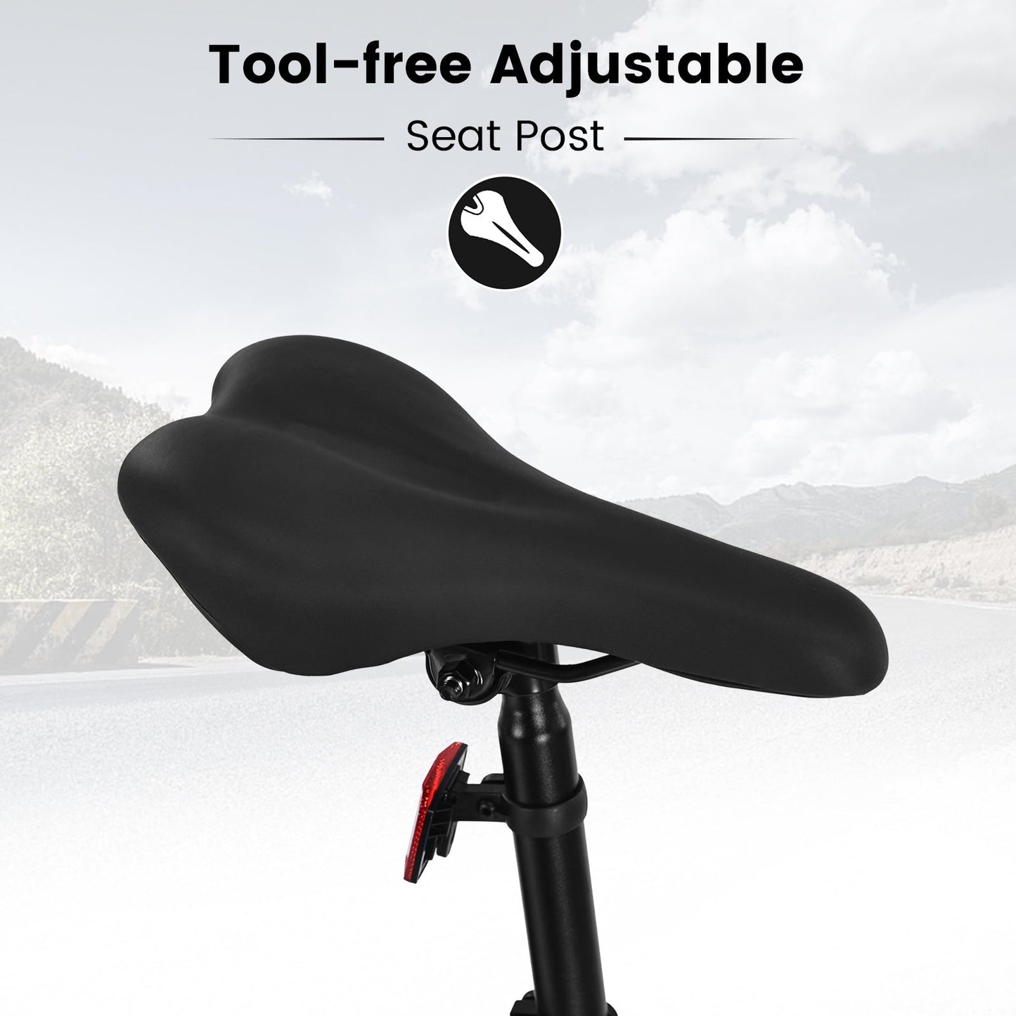 NEW S26109 Elecony 26 Inch Fat Tire Bike Adult/Youth Full Shimano 21 Speed Mountain Bike, Dual Disc Brake, High-Carbon Steel Frame, Front Suspension, Mountain Trail Bike, Urban Commuter City Bicycle