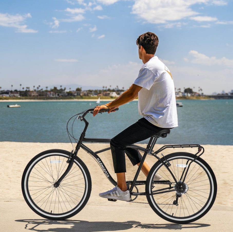 NEW Multifunction 26 Inch 7 Speed Bike Steel Frame U-brake Multi-function Rear Rack Multicolor Beach Bicycle Bikes