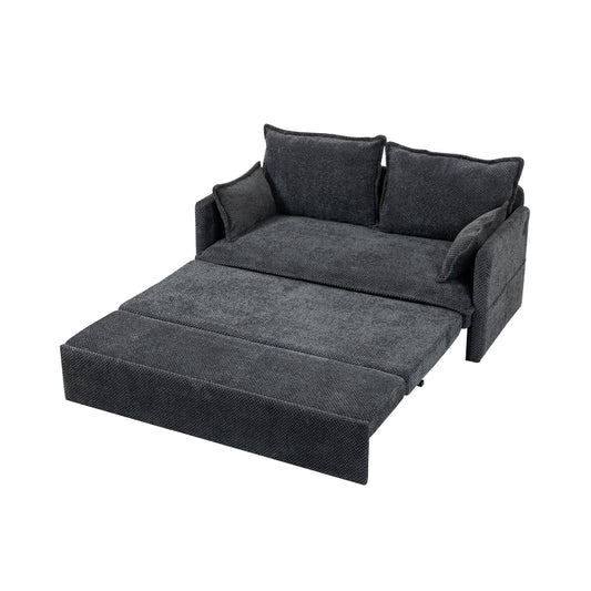 NEW 59.5 inch Pull Out Corduroy Convertible Sleeper Sofa Bed Couch