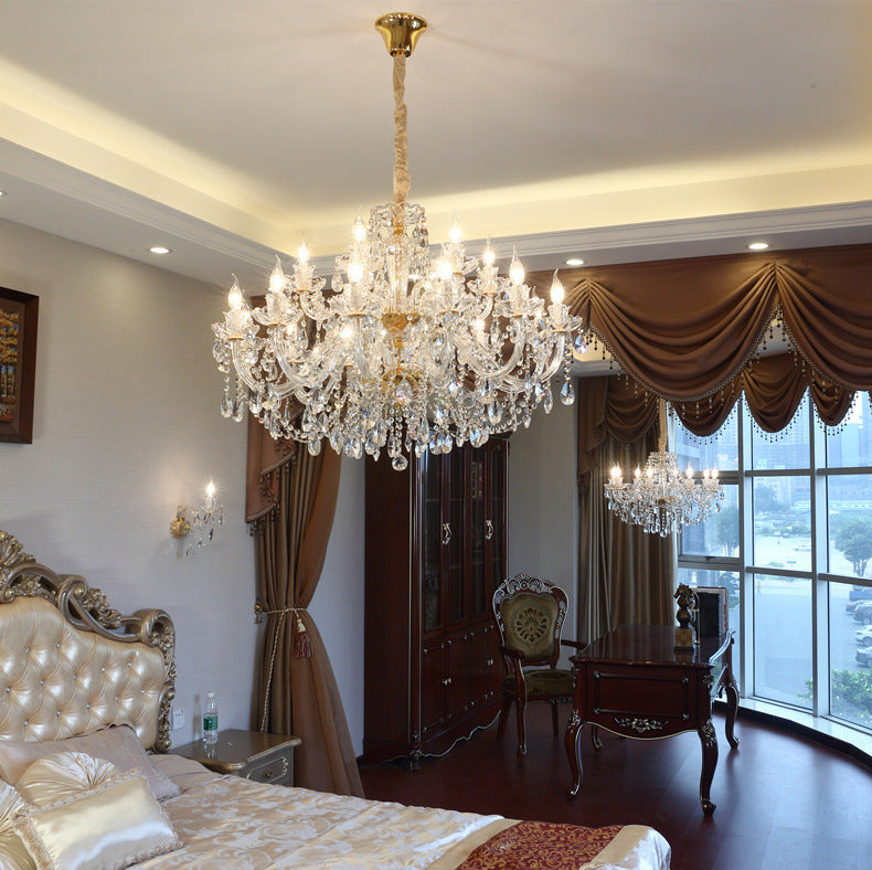 NEW Luxury Crystal Chandelier In Living Room