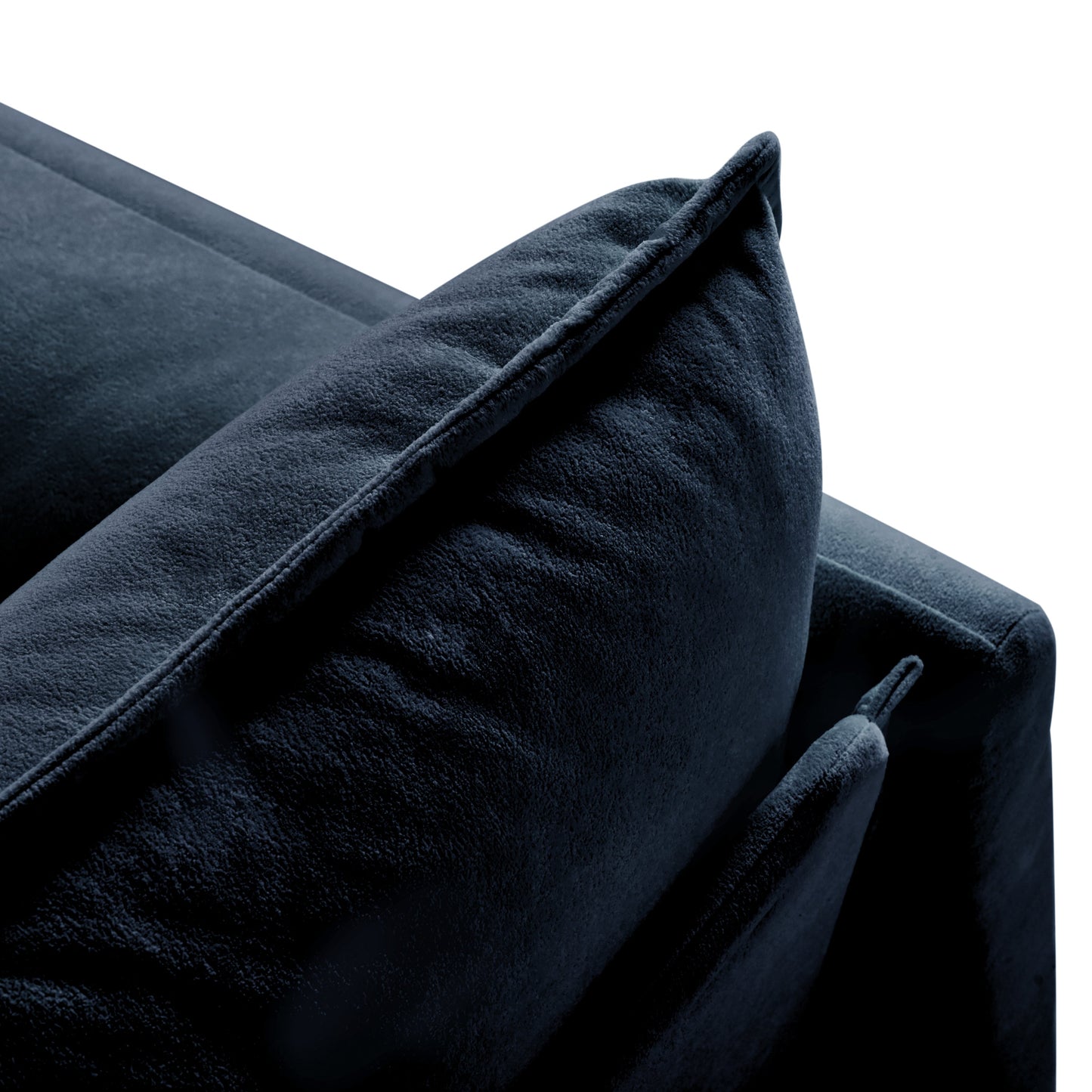 NEW Modern Blue Chenille Love Seat Upholstered Modular L Shaped Deep Seat Sectional Sofa Cloud Couch with Ottoman