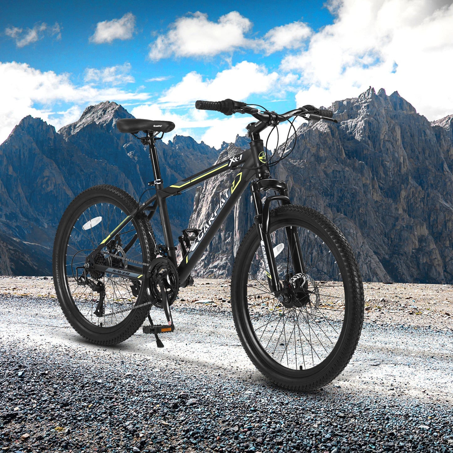 NEW S24102  24 Inch Mountain Bike Boys Girls, Steel  Frame, Shimano 21 Speed Mountain Bicycle with Daul Disc Brakes and Front Suspension MTB