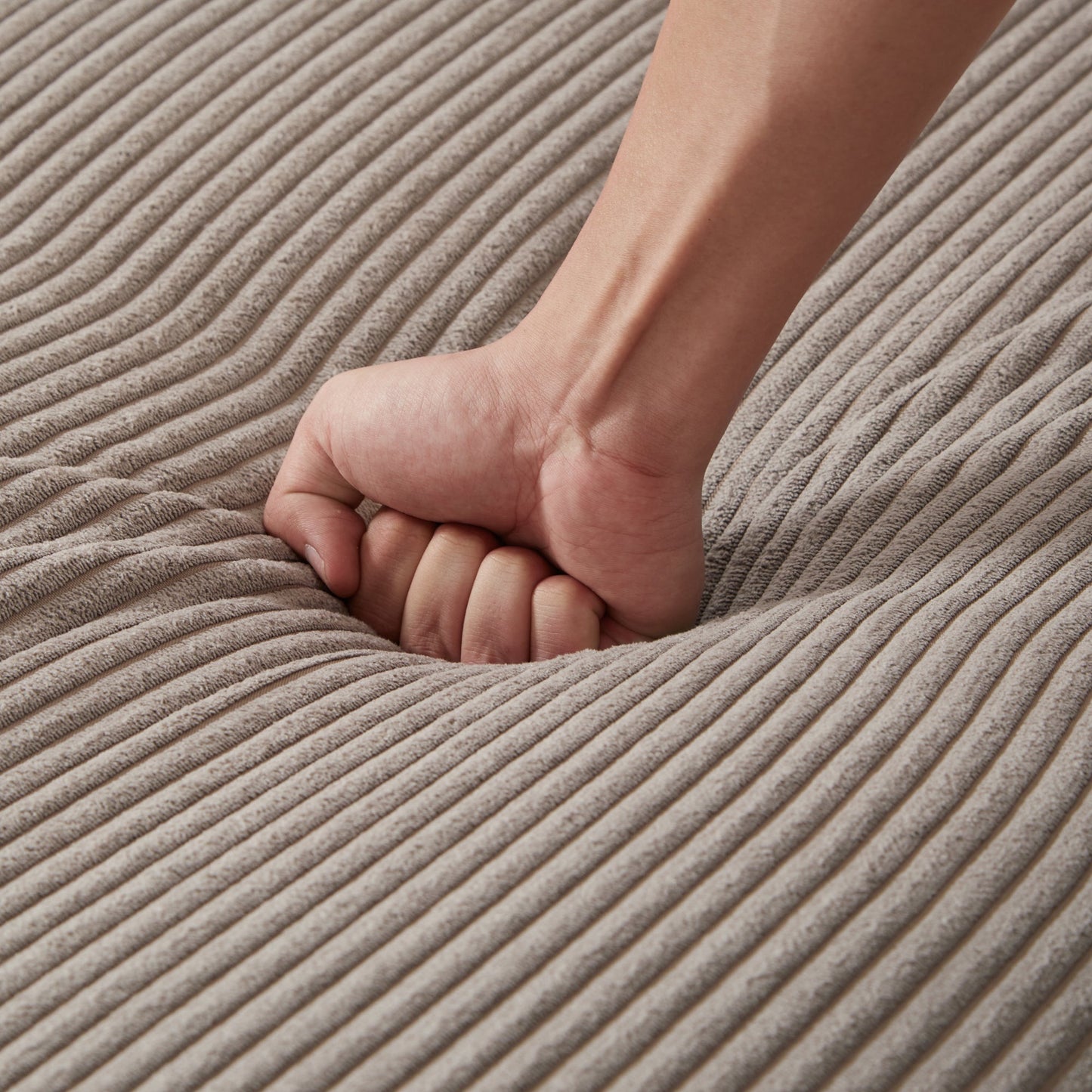 NEW Convertible Chaise Lounge 63' Loveseat Sofa Bed with USB Ports, Cup Holders, Phone Holder, Storage, Brown Corduroy