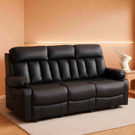 NEW Power Reclining Sofa With Heat And USB Ports Black