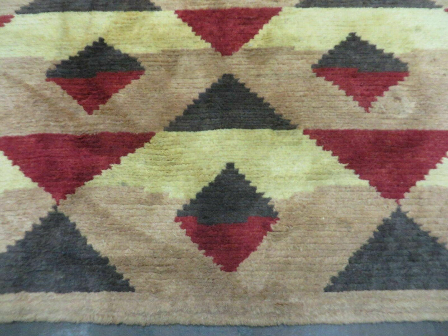 USED 6' X 8' Handmade Tibetan Nepal Chinese Wool Rug Art Deco Contemporary Modern