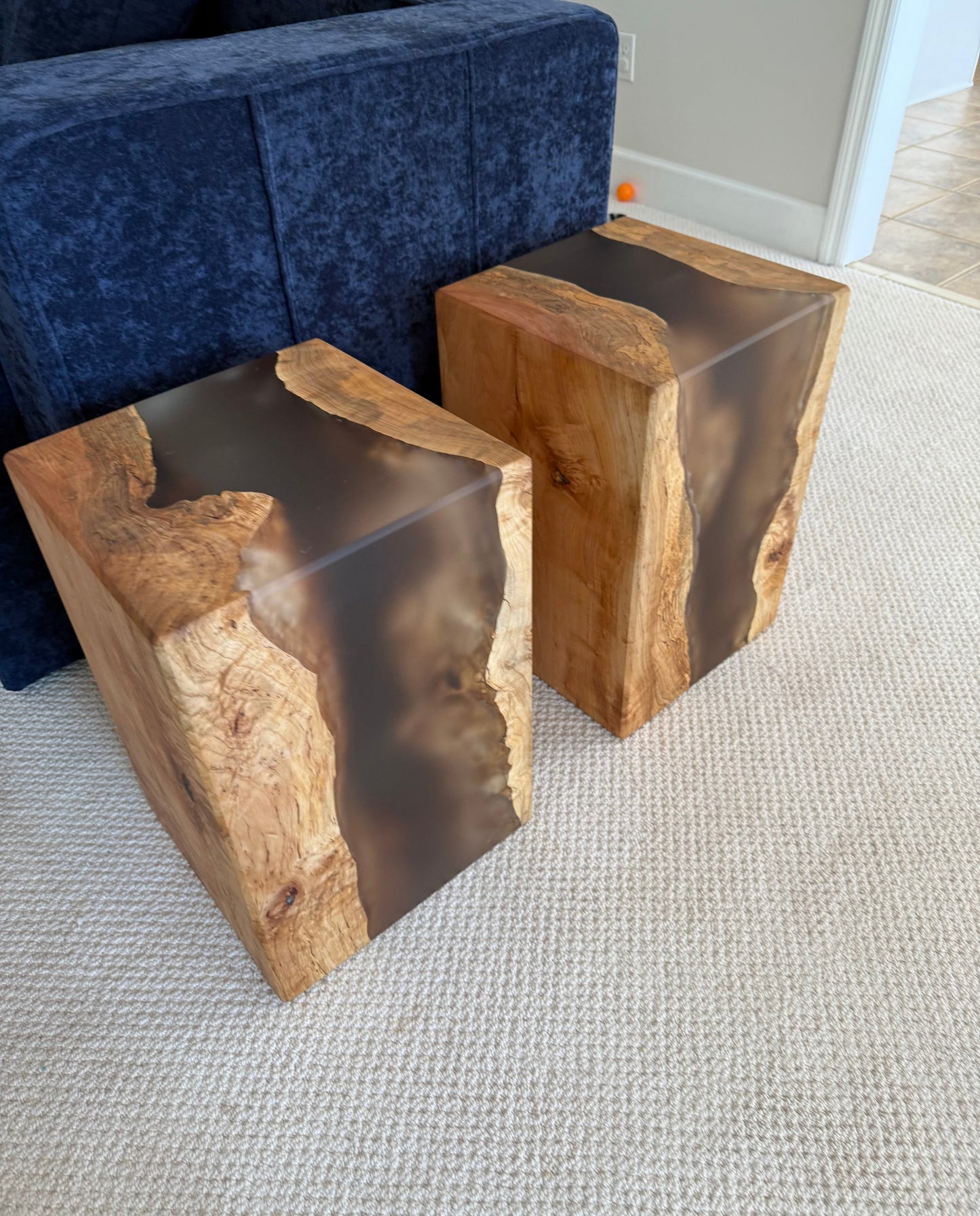 NEW Two Chunky End Tables