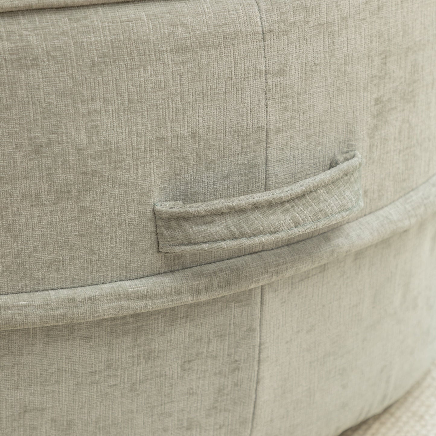 NEW Modern Oversized Blue Round Barrel Accent Chair with Ottoman - Velvet Upholstered Lounge Armchair with 5 Pillows for Living Room or Bedroom