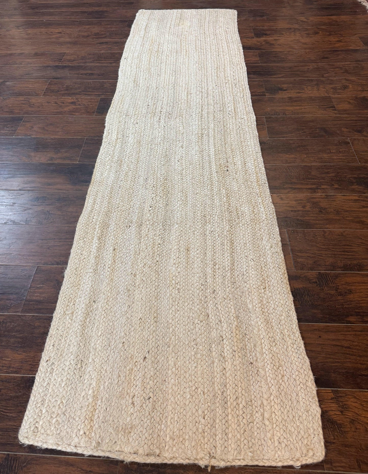 USED Modern Jute Runner Rug 2.7 x 10, Rug for Hallway or Kitchen, Farmhouse Rug