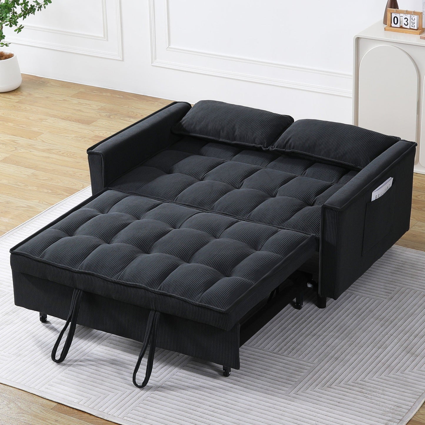 NEW 54.30' Dark Gray Double Buffer Broaching Machine Wood Panel Support Double Bed