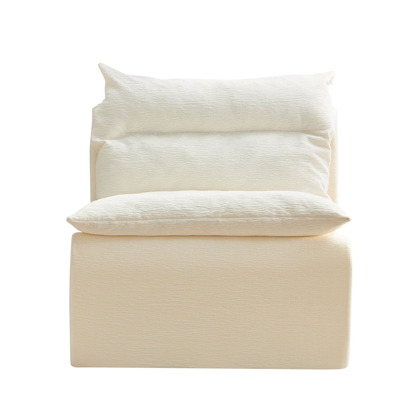 NEW Single Chair Sofa Lounge Chair With Backrest Fully Compressed Sofa Suitable For Living Room, Bedroom, Polyester,ORANGE, WHITE