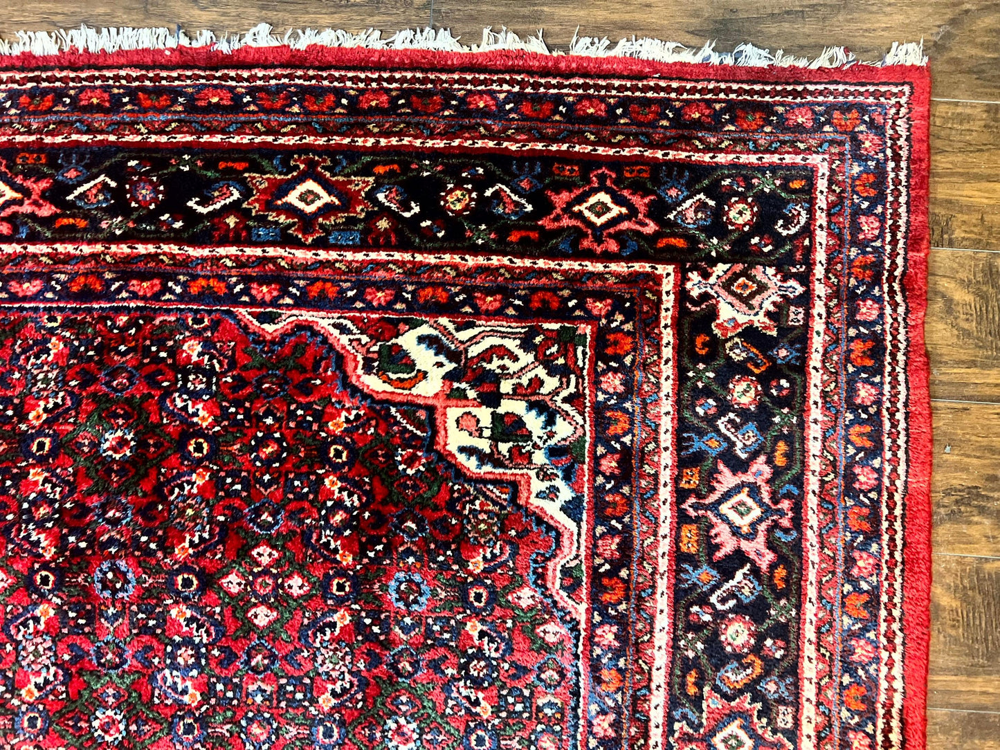 USED Large Persian Tribal Rug 11x17, Palace Sized Wool Handmade Vintage Carpet, Oversized Hand Knotted Rug, Red, Hamadan Dargazin Rug