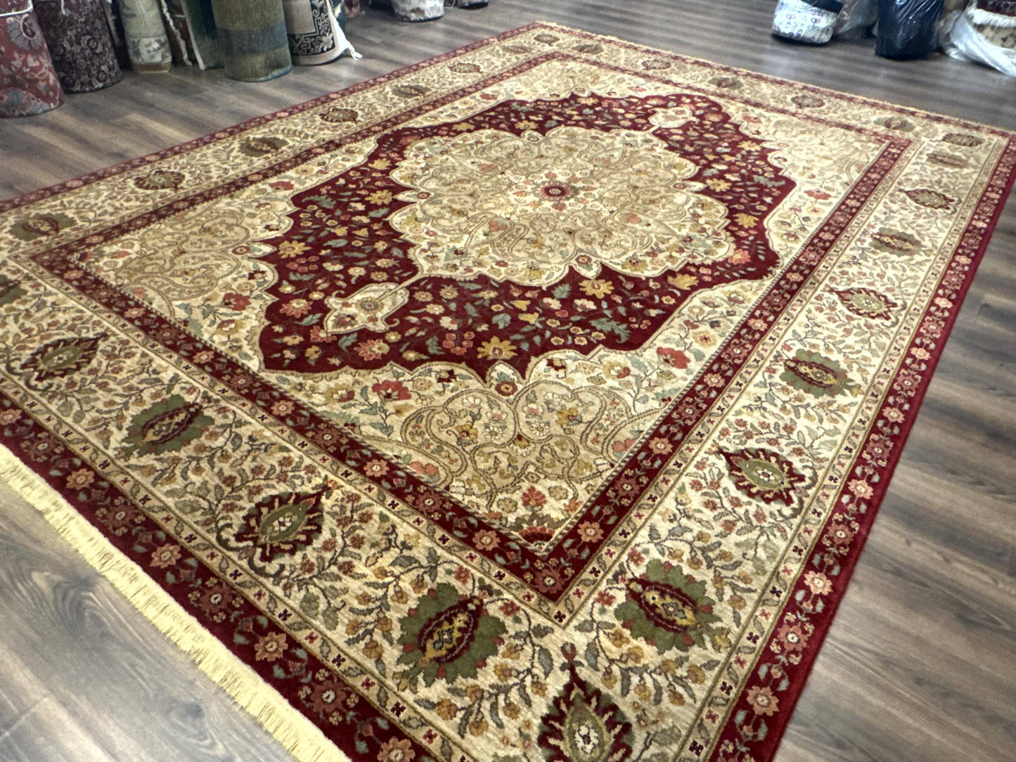 USED Karastan Rug 8.8 x 12, Antique Legends Royal Tabriz, Wool Pile, Vintage, Rare Design
