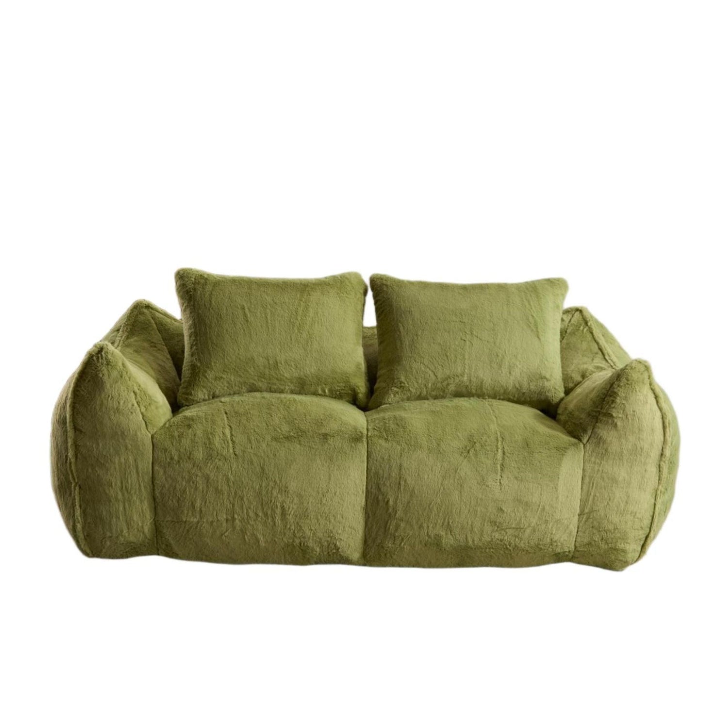NEW Adult Green Giant Bean Bag Sofa Couch for Adults, Ultra Soft Fluffy Loveseat Bean Bag Sofa Oversized Lounge Cozy Reading Chair with Pillows