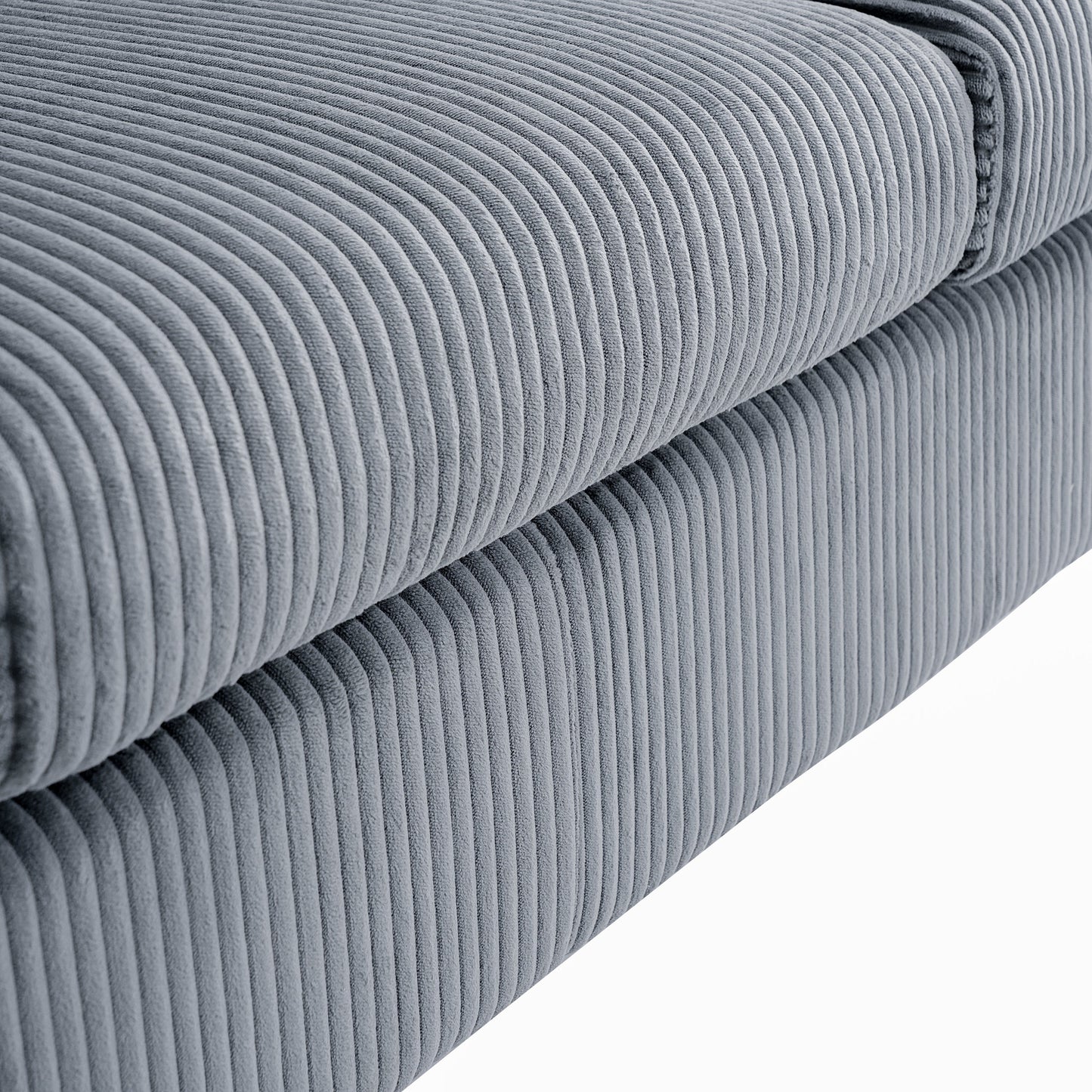 NEW Modern L-Shaped Sectional Sofa with Padded Cashmere Upholstery – Space-Saving Design for Living Rooms & Apartments, Easy Assembly, Grey