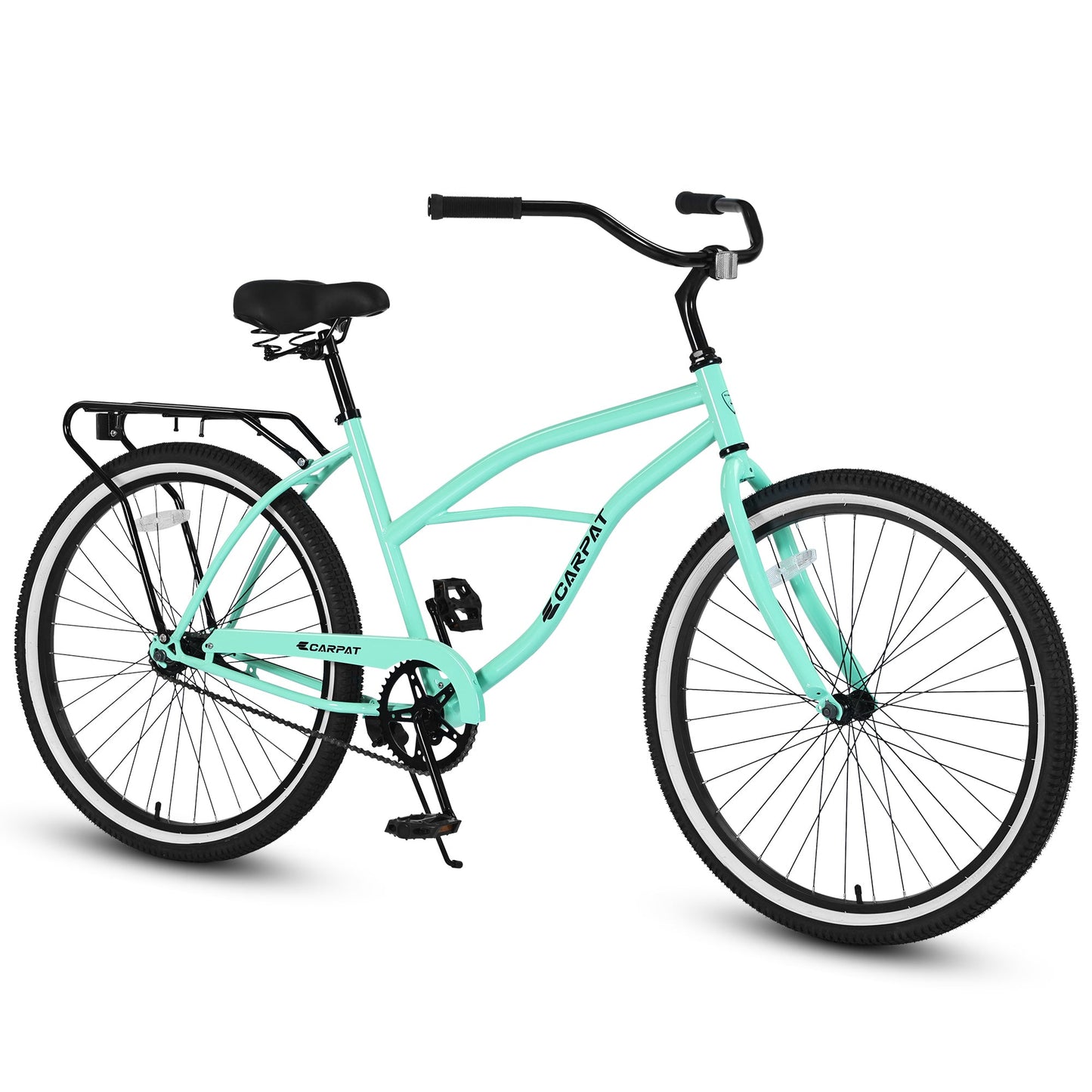 NEW S26204 26 Inch Beach Cruiser Bike for Men and Women, Steel Frame, Single Speed Drivetrain, Upright