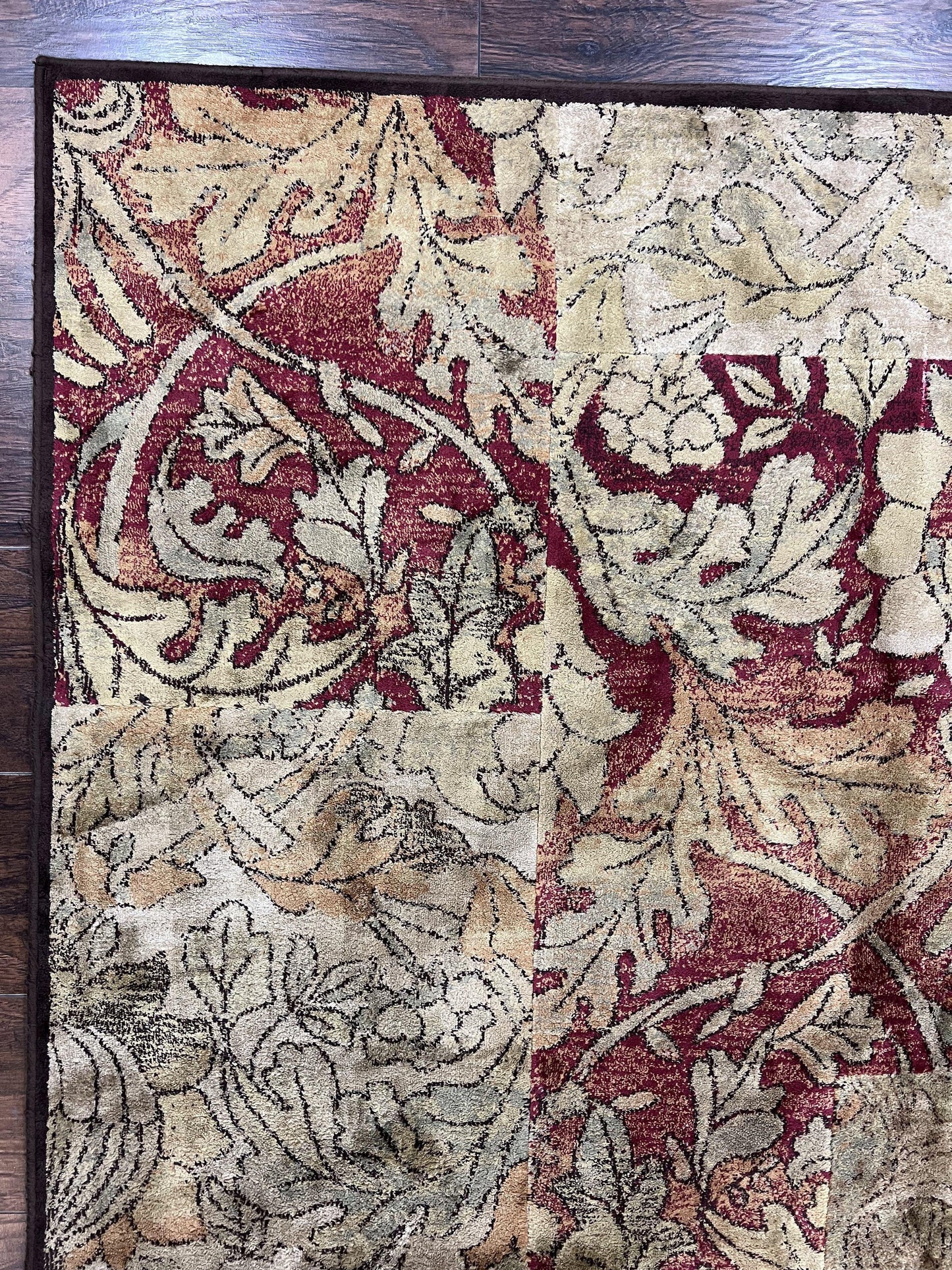 USED Modern Abstract Area Rug 5x7, Floral Design, Contemporary Carpet 5 x 7, Multicolor