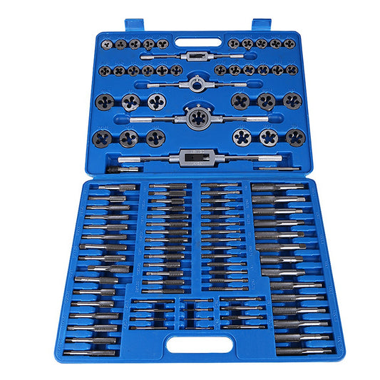NEW 110pcs/set M2‑M18 Screw Nut Thread Taps Dies With Wrench Handle Heavy Duty Hand Tool Kit