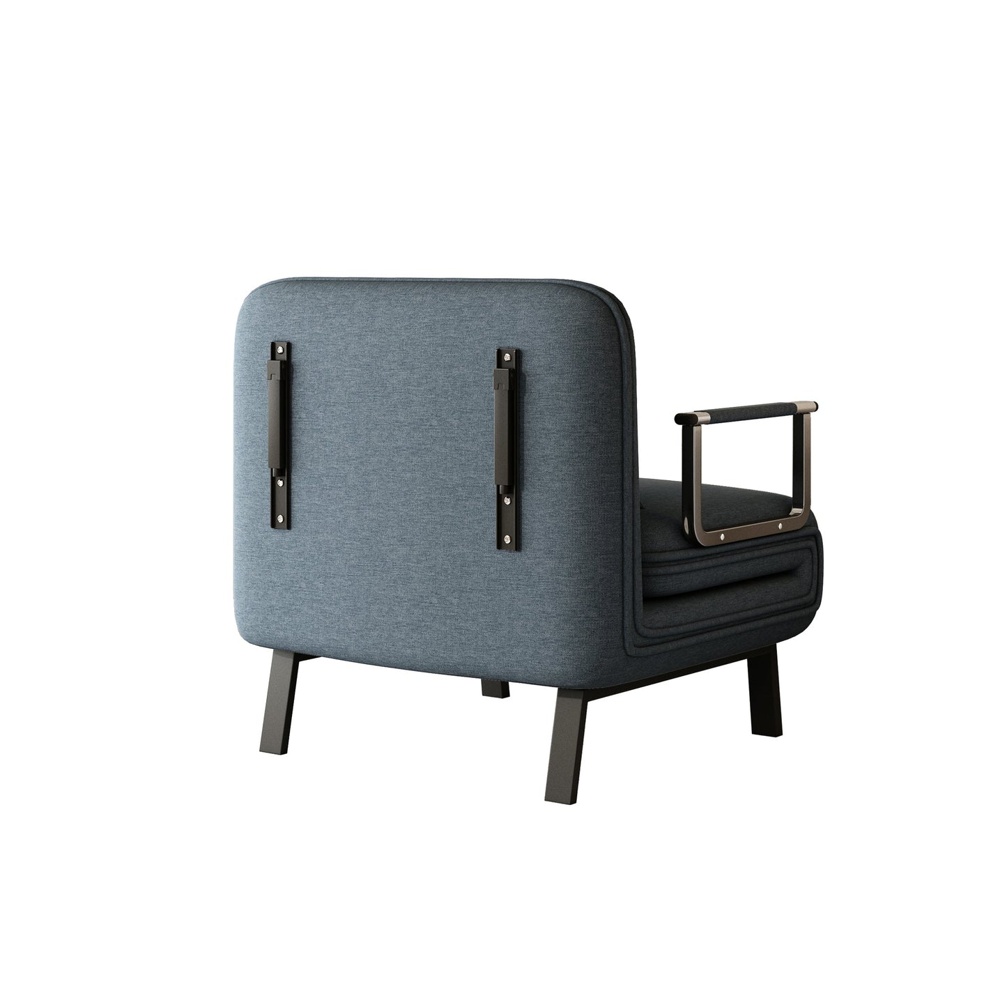 NEW 31.5″ Convertible Chair Bed, Tri-Fold Sofa Bed with Adjustable Backrest & Pillow, Leisure Chaise Lounge Couch with Sturdy Steel Frame for Home & Office, Comfortable Sleeper Chair