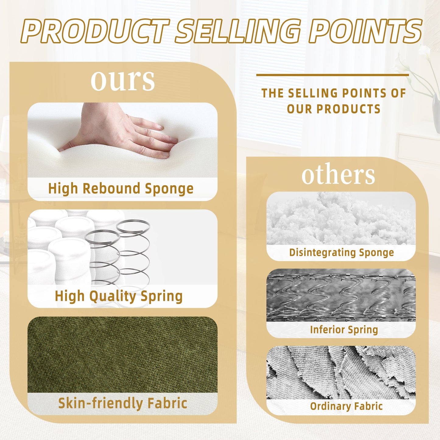 NEW United Memory Foam Convertible Folding Couch Sofa Bed with Pillows