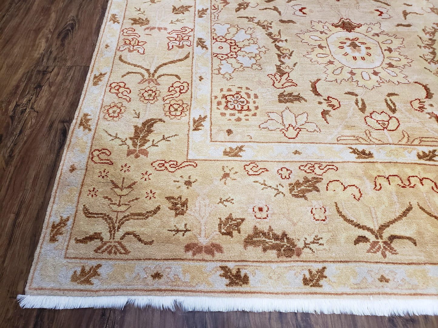 USED Vintage Turkish Oushak Area Rug 6x9, Wool Hand-Knotted