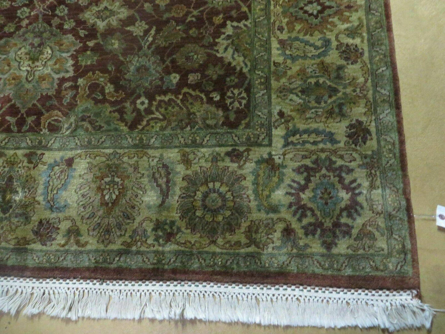 USED 6' X 9' Handmade India Floral Oriental Wool Rug Carpet Tea Wash Red Hand Knotted