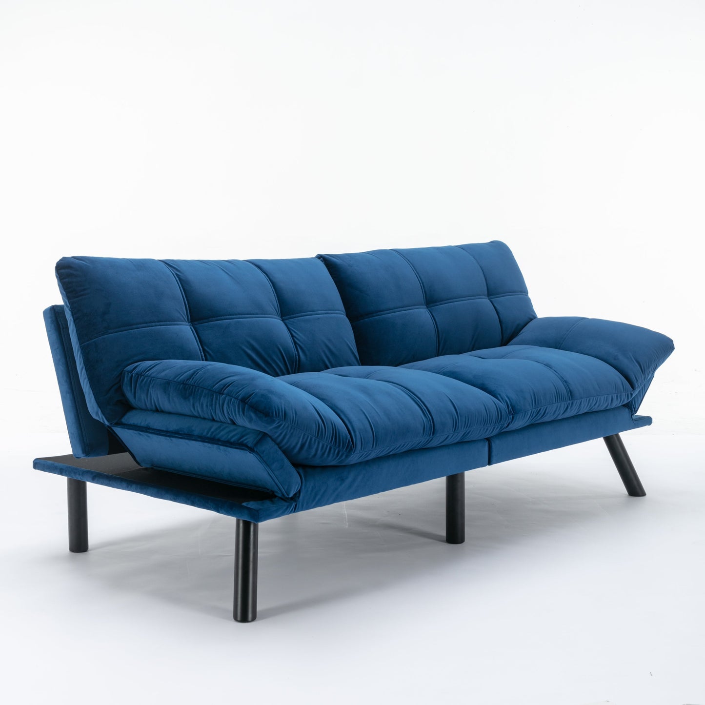 NEW Navy Blue Convertible Folding Modern Sofa Bed