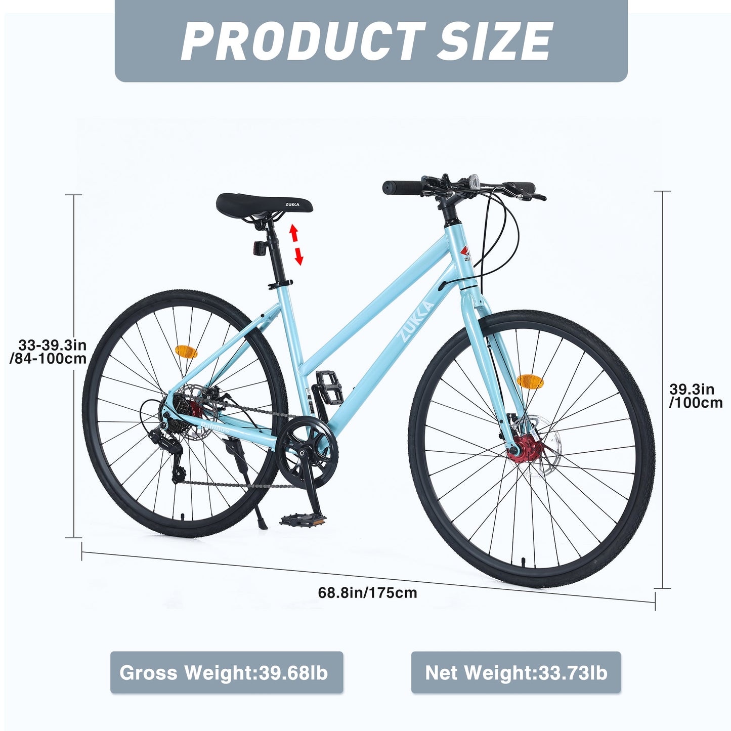 NEW 7 Speed Hybrid bike Disc Brake 700C Road Bike For men women's City Bicycle