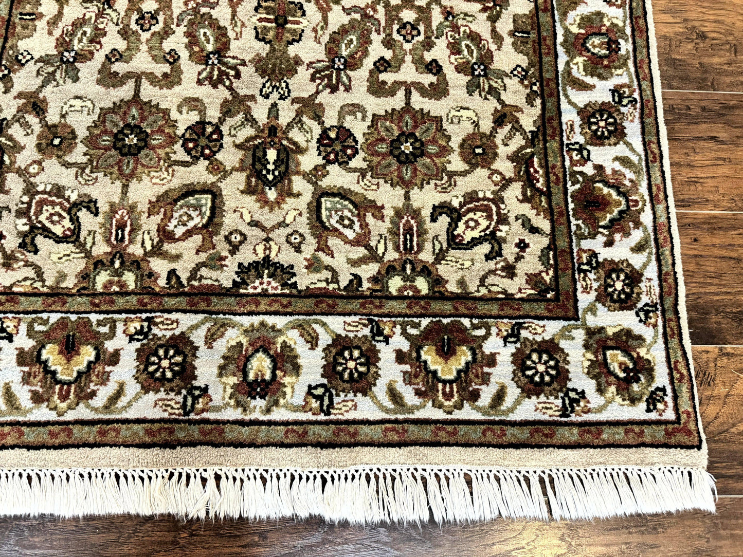 USED Pak Persian Rug 4x6, Floral Allover Vintage Oriental Carpet, Handmade Wool Rug