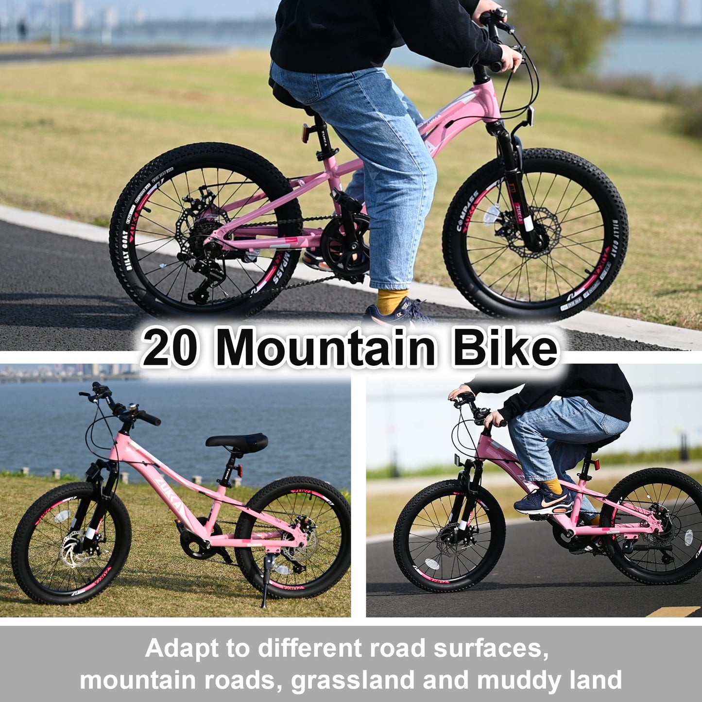 NEW 20" Shimano 7-Speed Mountain Bike for Girls and Boys