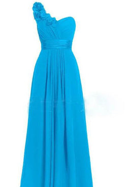 New Women's Multi Colored Slanted Neck Sleeveless Strapless Long Dress