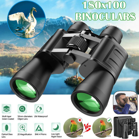 NEW 180x100 30x60 HD Military Zoom Powerful Day-Low Night Wide-Narrow Optics Hunting Binoculars