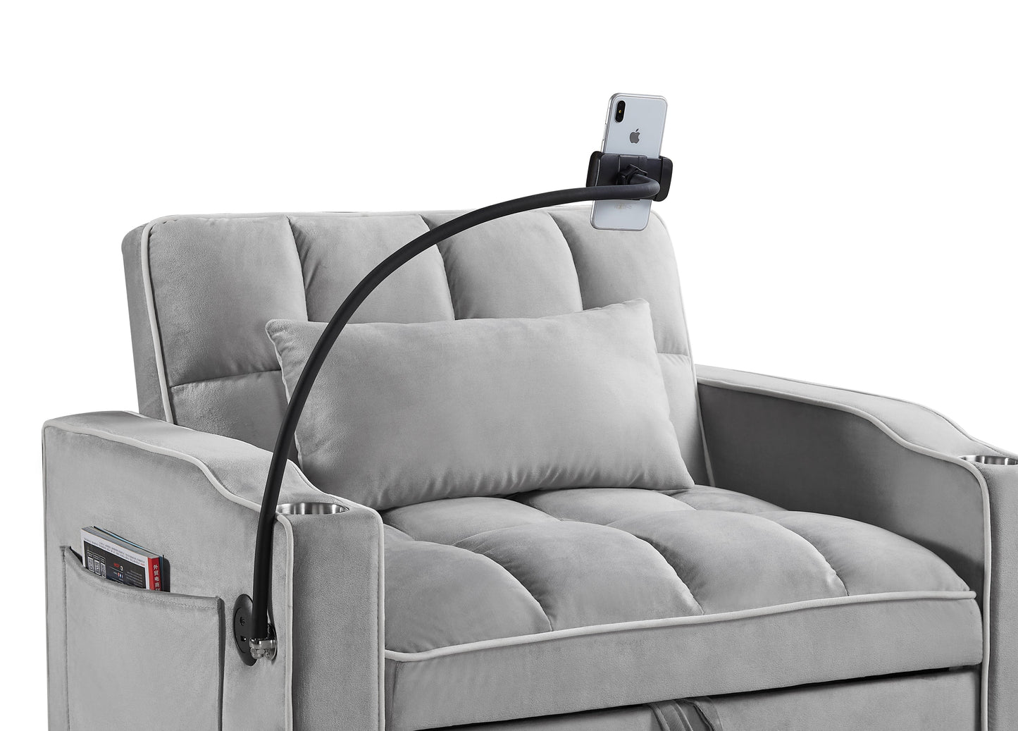 NEW Convertible Sleeper Chair Sofa Bed Adjustable Pull Out Sleeper Chair Bed Multi-Pockets Folding Sofa Bed for Living Room Bedroom Small Space,3-in-1 Sofa Bed