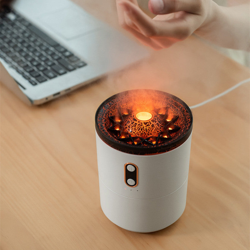 NEW Volcanic Flame Aroma Essential Oil Diffuser USB Portable Jellyfish Air Humidifier Night Light Lamp Fragrance Humidifier